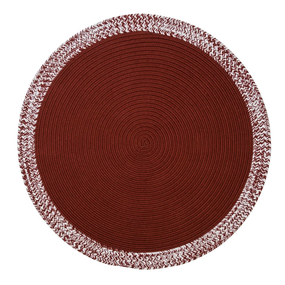 Colonial Mills EE05 Bordered Under-Tree Christmas Reversible Round Rug - Red 55” x 55”  Rug